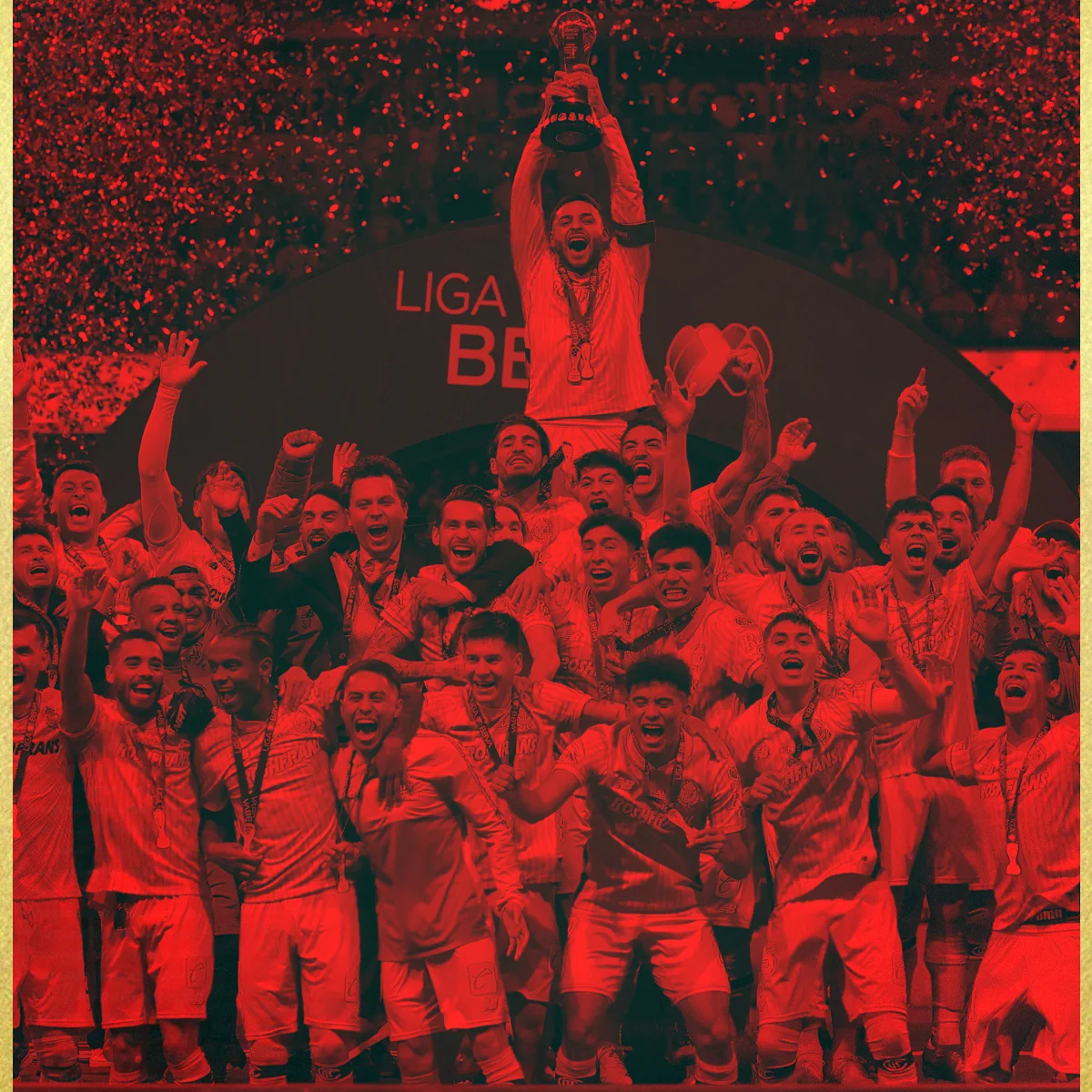 Toluca and América players during the Clausura 2025 Liga MX final