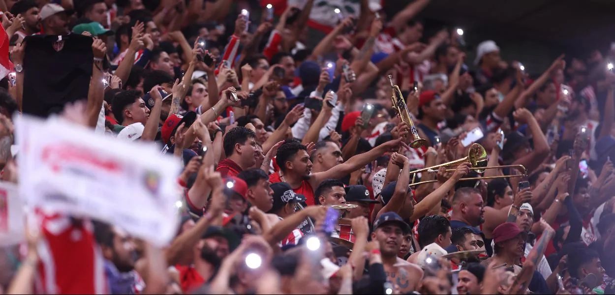 Chivas supporters filling the stands during the Clausura 2026 season